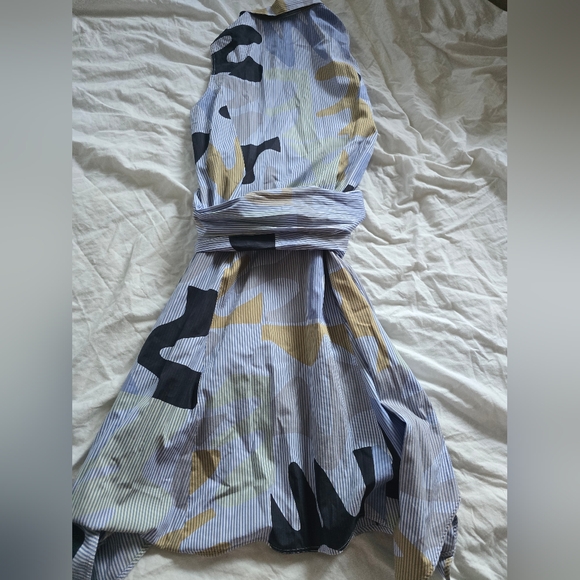 Lafayette 148 New York Cordelia Printed Midi Shirt Dress Designer - Picture 12 of 12